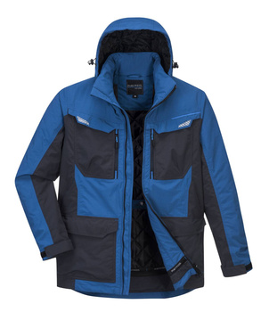 Kurtka zimowa WX3 T740 niebiesko-czarna