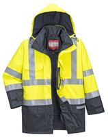 BizFlame Rain wielofunkcyjna, wodoodporna kurtka ostrzegawcza S779 żółta